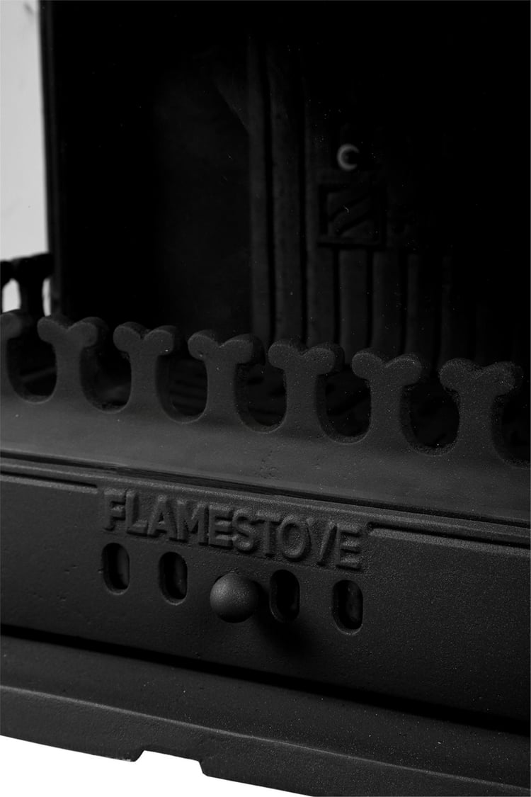 FLAME STOVE Retro 3 camlı yan kapaklı Fırınlı  Şömine Soba (45YK)
