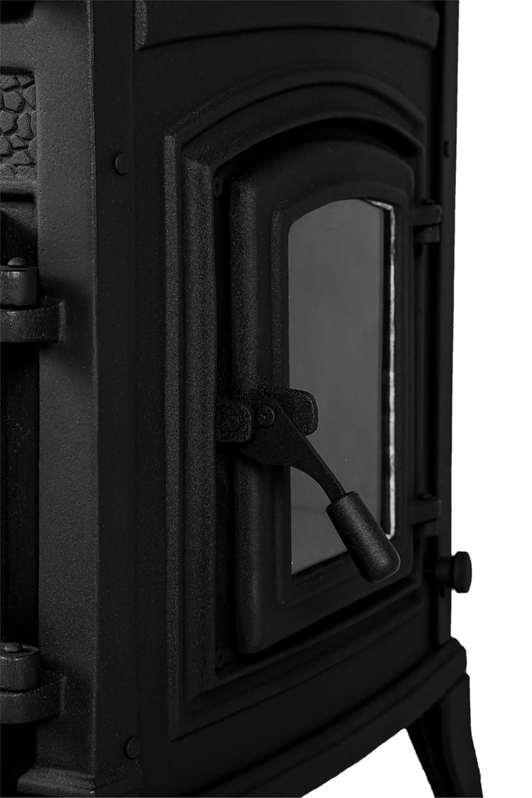 FLAME STOVE Sirius 3 camlı yan kapaklı Fırınlı Şömine Soba (11YK)