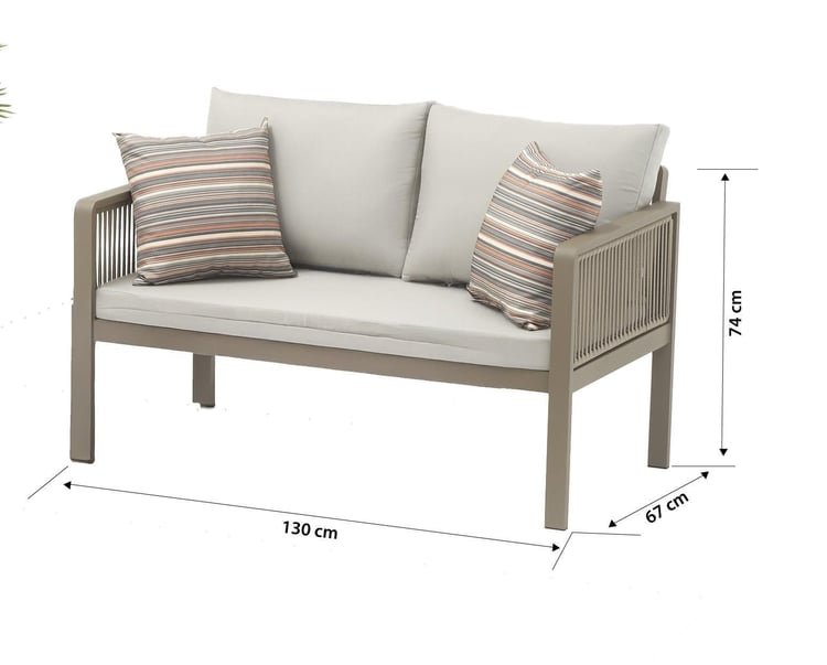 Genova Bahçe Balkon İkili Koltuk