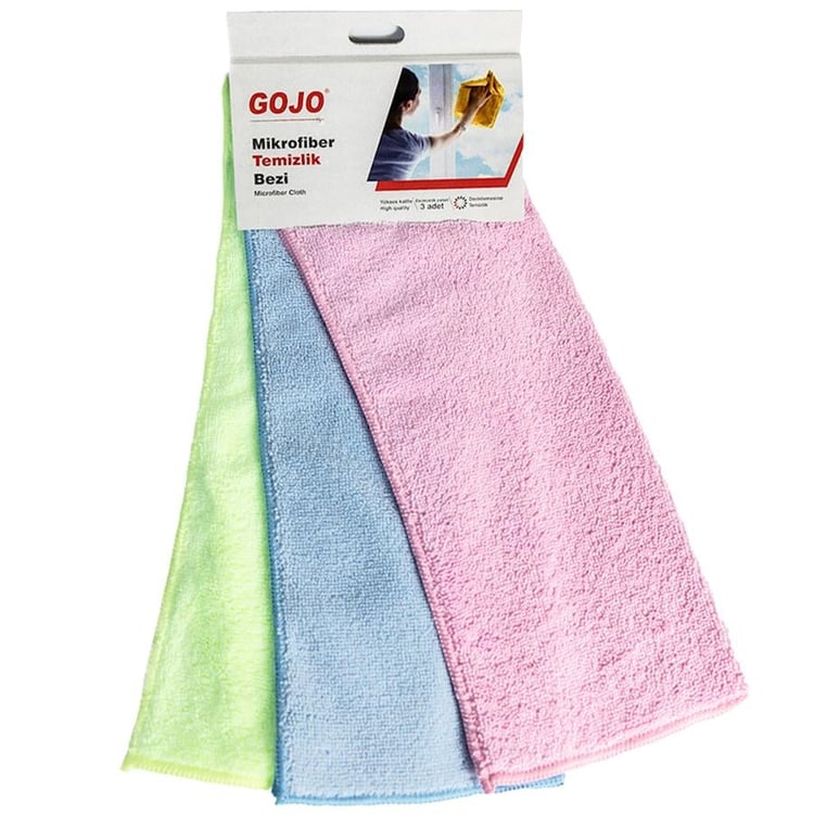 Gojo 74111 Mikrofiber Temizlik Bezi 3 Adet 30 X40 Cm