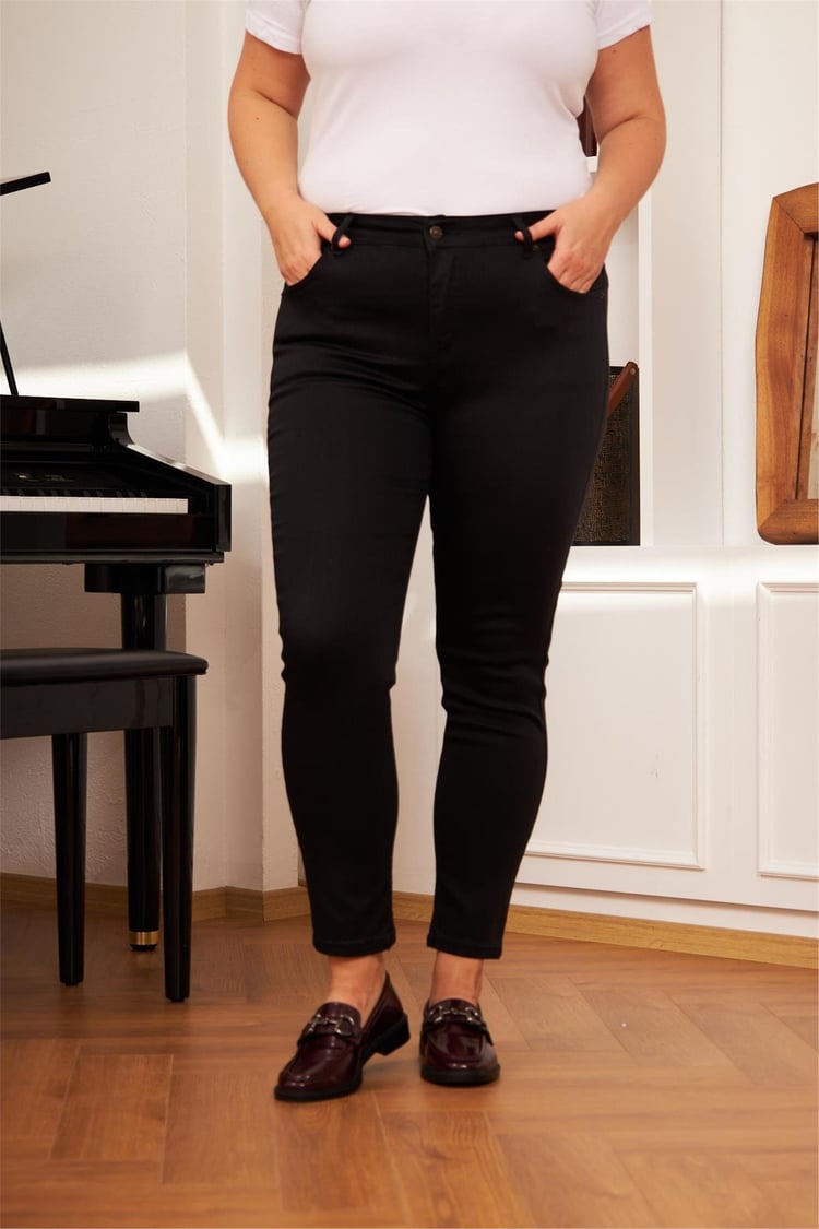 Gölbaşı 1465 Siyah 001 Kadın Kot Pantolon
