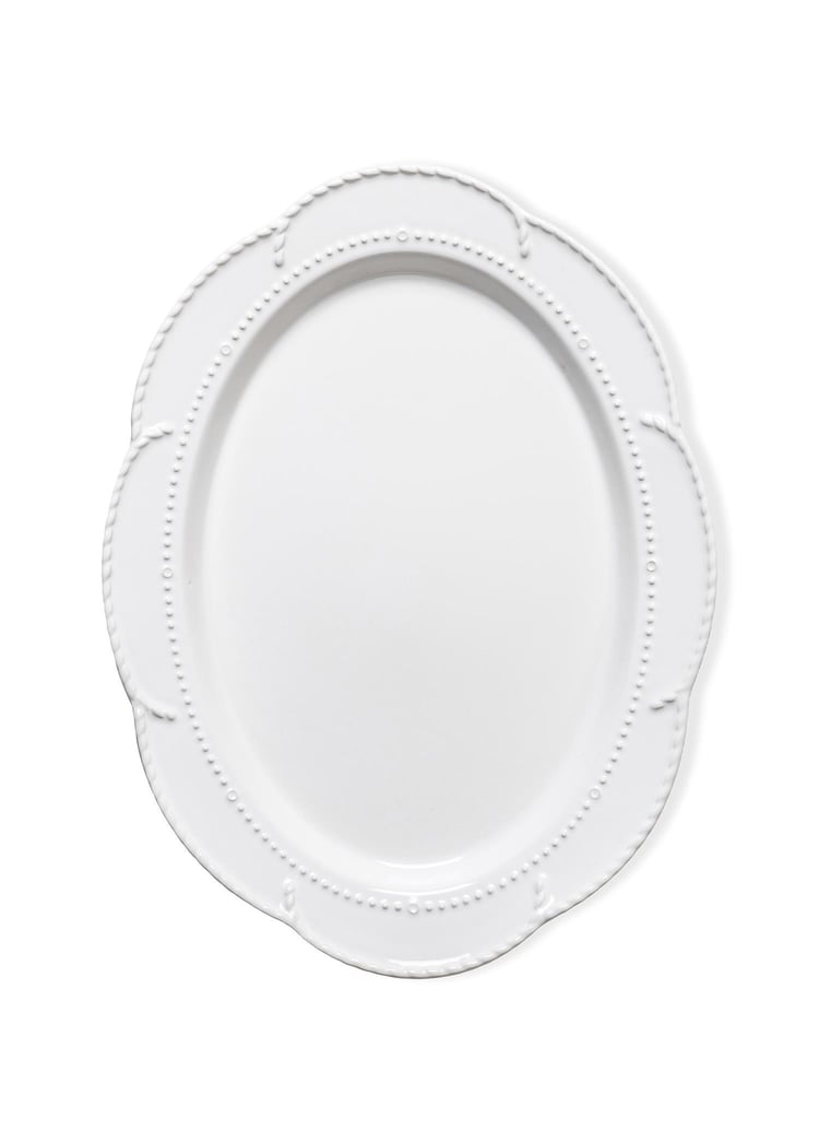 Grande Servis Tabağı Beyaz 41x31 cm GRD0012