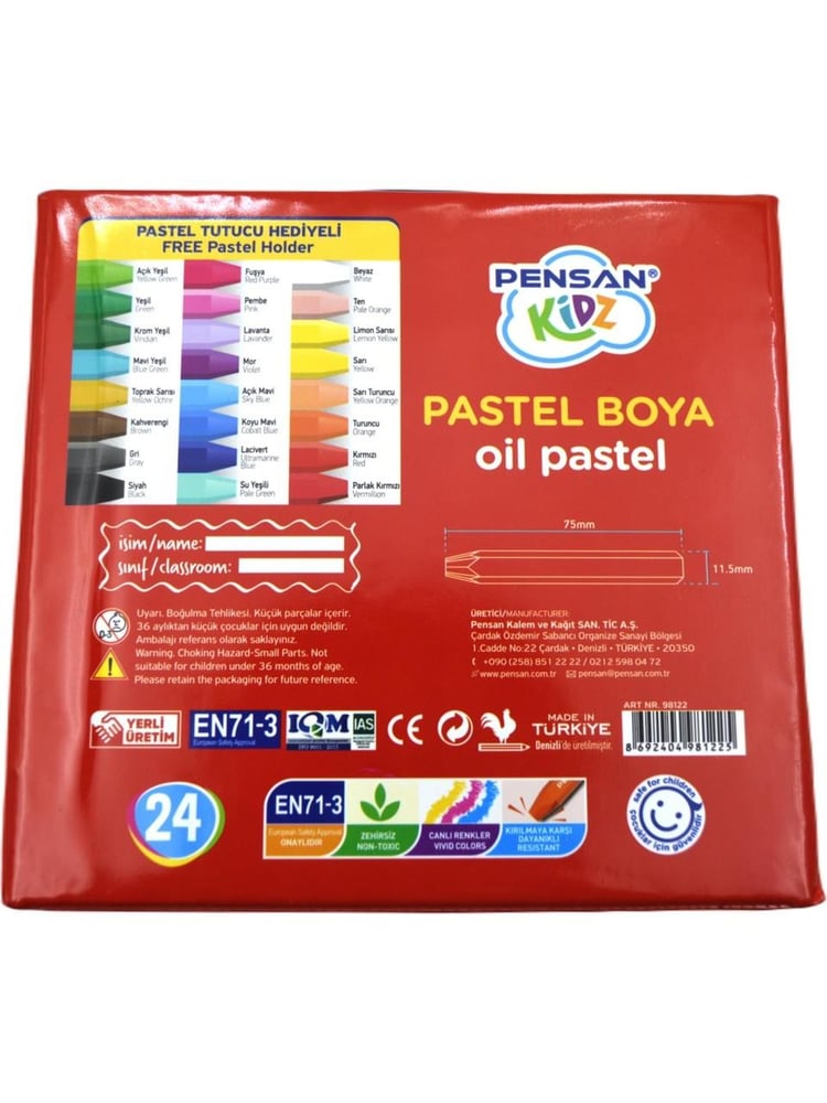 H.OGLU PENSAN KIDZ PASTEL BOYA 24 LU