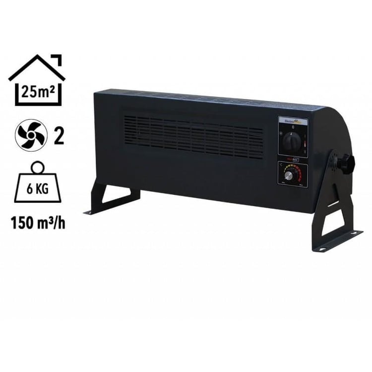 Heatbox HB3602000F Heatbox 360 2000W Monofaze Elektrikli Fanlı Isıtıcı Füme