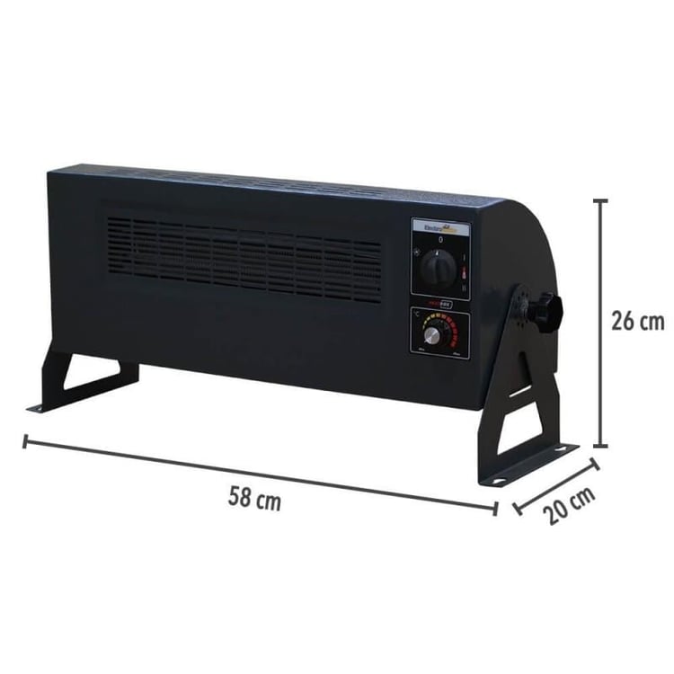 Heatbox HB3602000F Heatbox 360 2000W Monofaze Elektrikli Fanlı Isıtıcı Füme