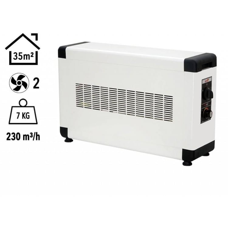 Heatbox HBB3000K Heatbox Board 3000 watt Monofaze Elektrikli Fanlı Isıtıcı Krem