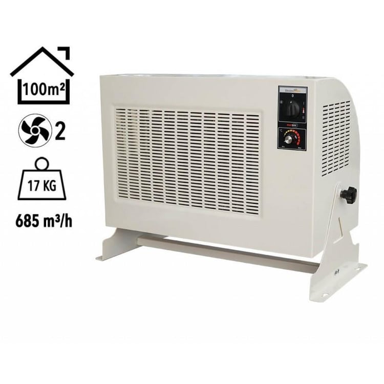 Heatbox HBPRO9000K Heatbox Pro 9000W Trifaze Elektrikli Fanlı Isıtıcı Krem