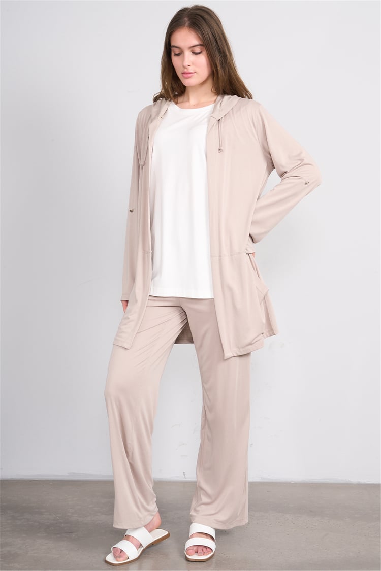 Hisset Y26 Tk2505 Bej Kadın Modal Uclu Takım 38-44