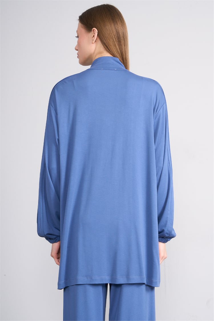 Hisset Y26 Tk2541 İndigo Kadın Melisa Pantolonlu İkili Takım 38-44