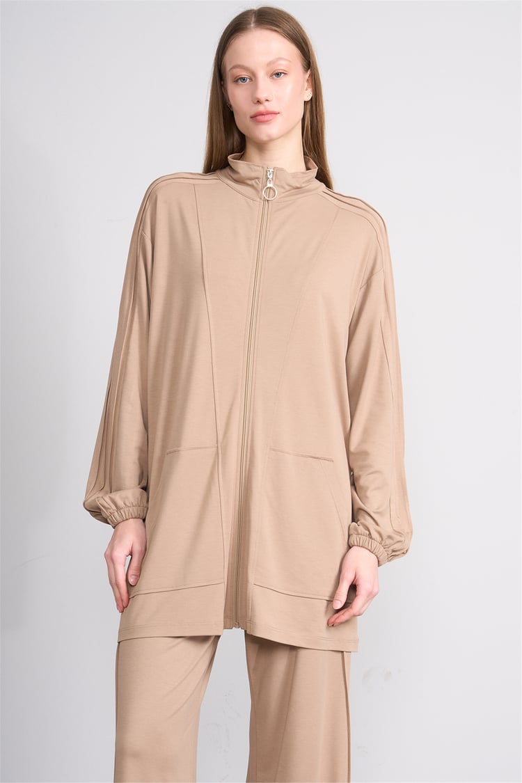 Hisset Y26 Tk2541 Vizon Kadın Melisa Pantolonlu İkili Takım 38-44