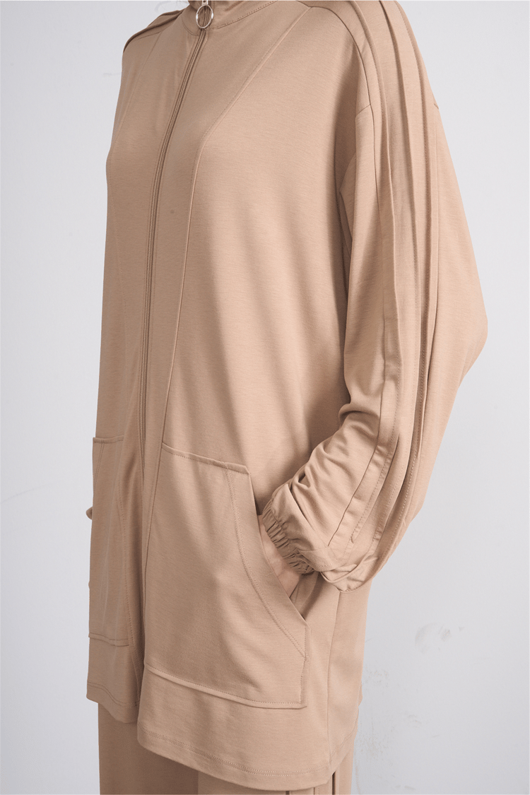 Hisset Y26 Tk2541 Vizon Kadın Melisa Pantolonlu İkili Takım 38-44