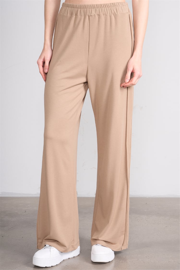 Hisset Y26 Tk2541 Vizon Kadın Melisa Pantolonlu İkili Takım 38-44