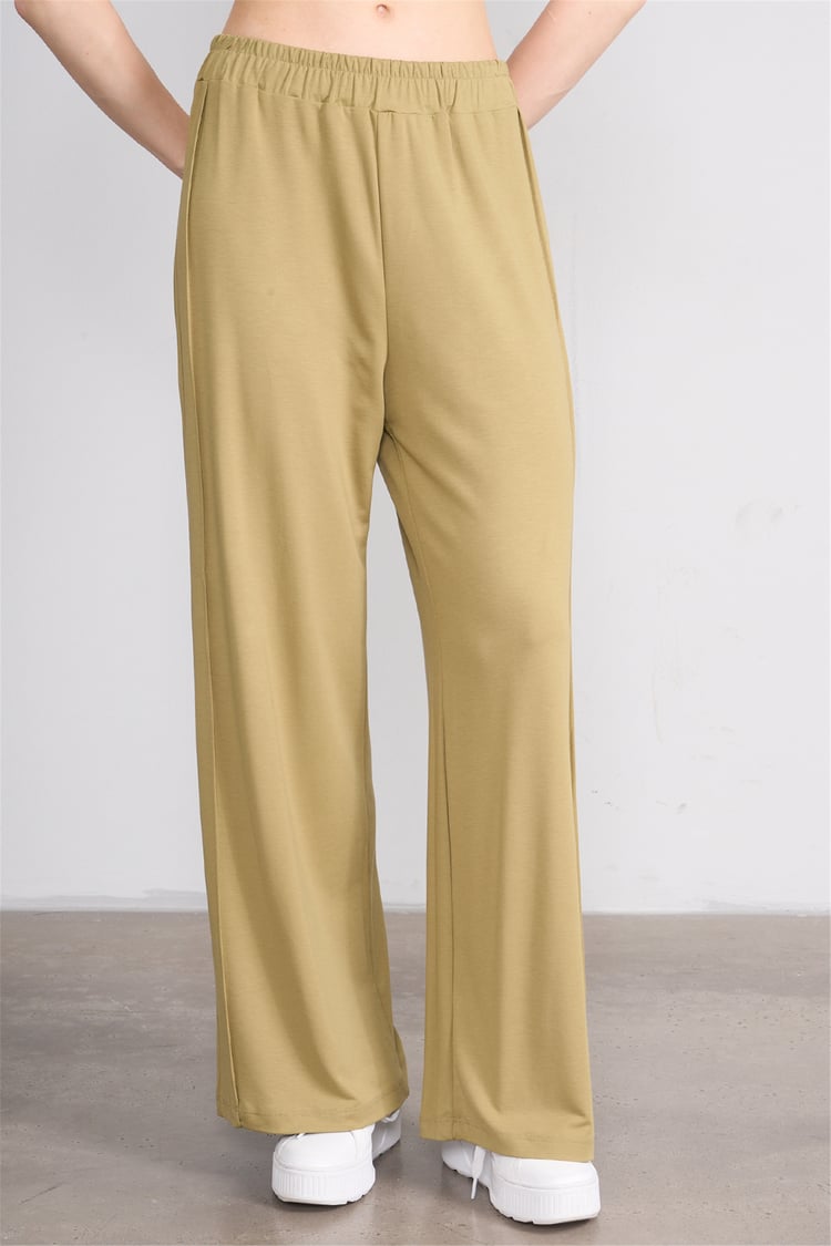 Hisset Y26 Tk2541 Yag Yeşilı Kadın Melisa Pantolonlu İkili Takım 38-44