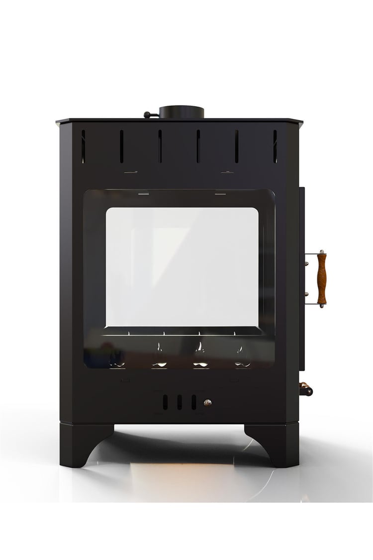 Hot Rectangle Four Glass Şömine Seramik Camlı