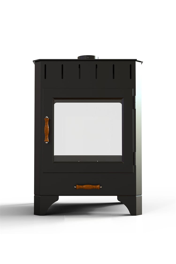 Hot Rectangle Four Glass Şömine Seramik Camlı