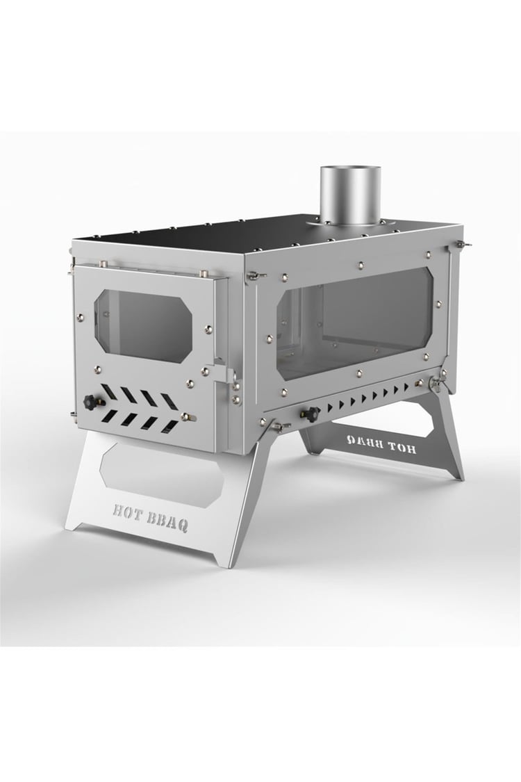 Hot Tent Inox Stove Portable Katlanabilir Kamp Sobası