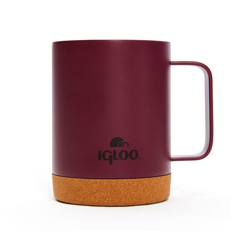 Igloo Cork Mug 350ml-BORDO
