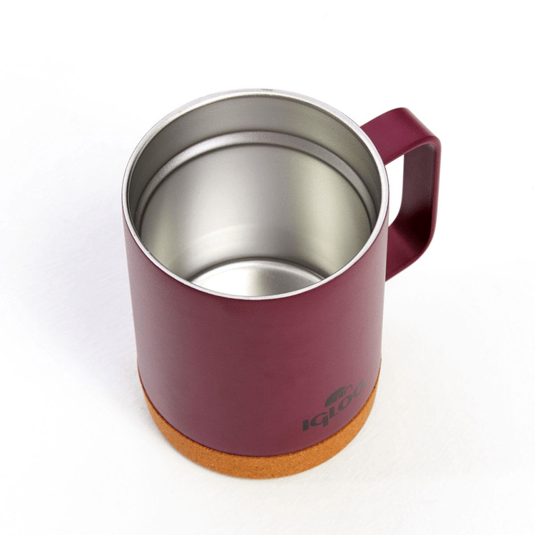 Igloo Cork Mug 350ml-BORDO