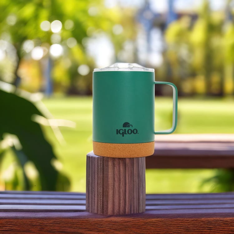 Igloo Cork Mug 350ml-DUMAN MAVİ