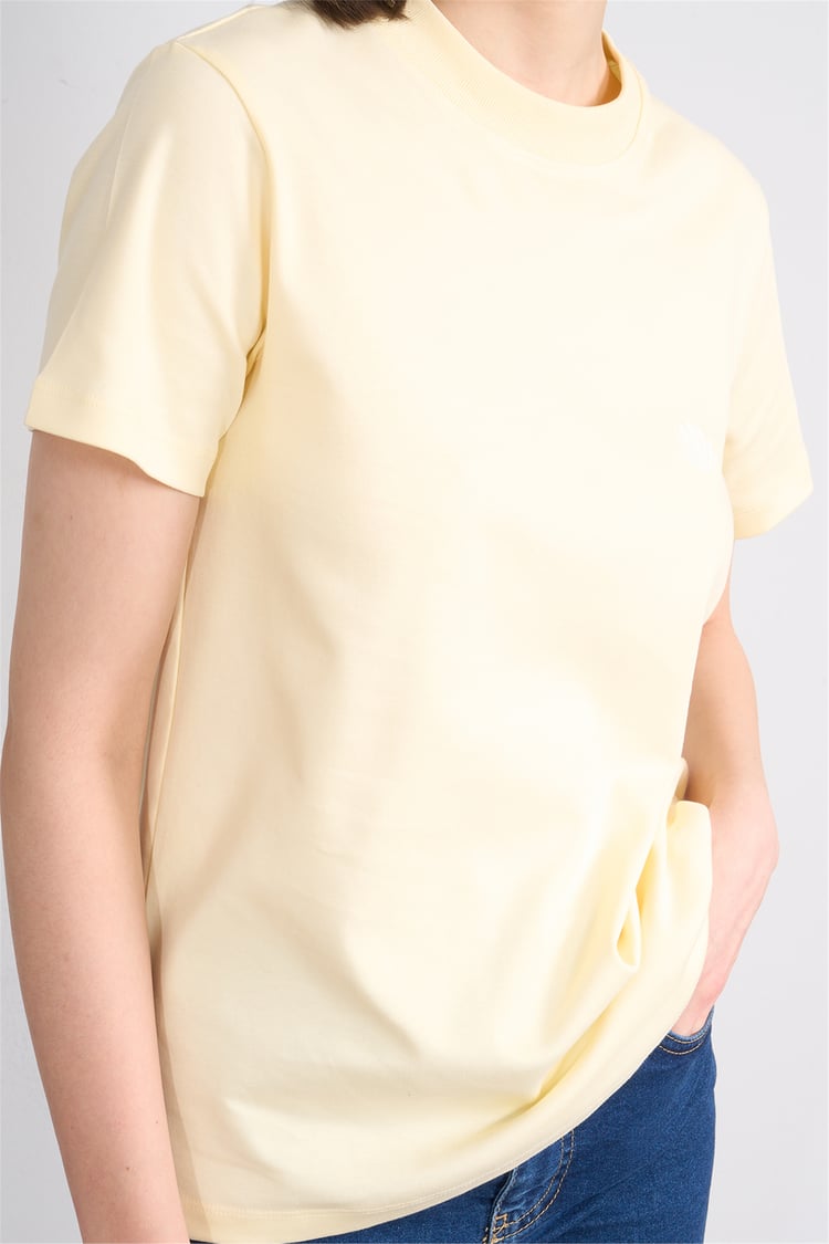 İkoll 1004963 008 Sarı İstiridye Nakıslı T-Shirt