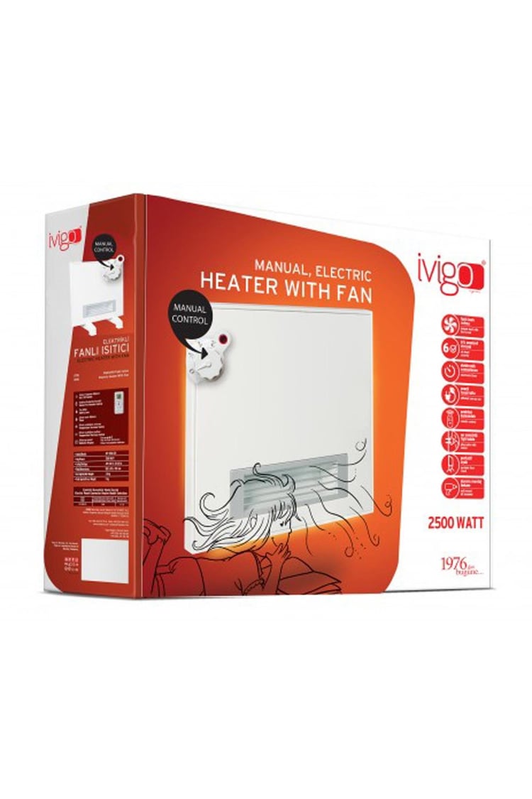 İvigo Isıtıcı EFP4550M25B İvigo Fanlı Panel Isıtıcı 2500 Watt Manuel