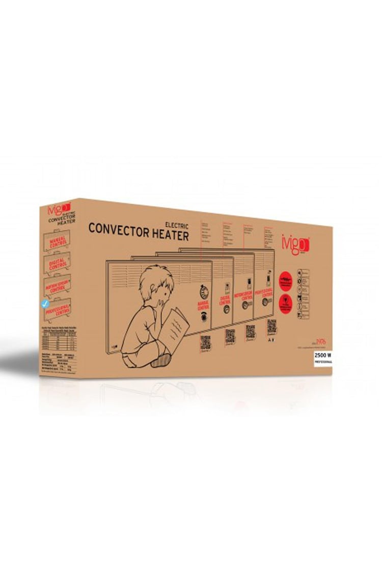 İvigo Isıtıcı İVİGO EPK4590E25W Dijital Profesyonel Konvektör 2500 Watt Beyaz WİFİ