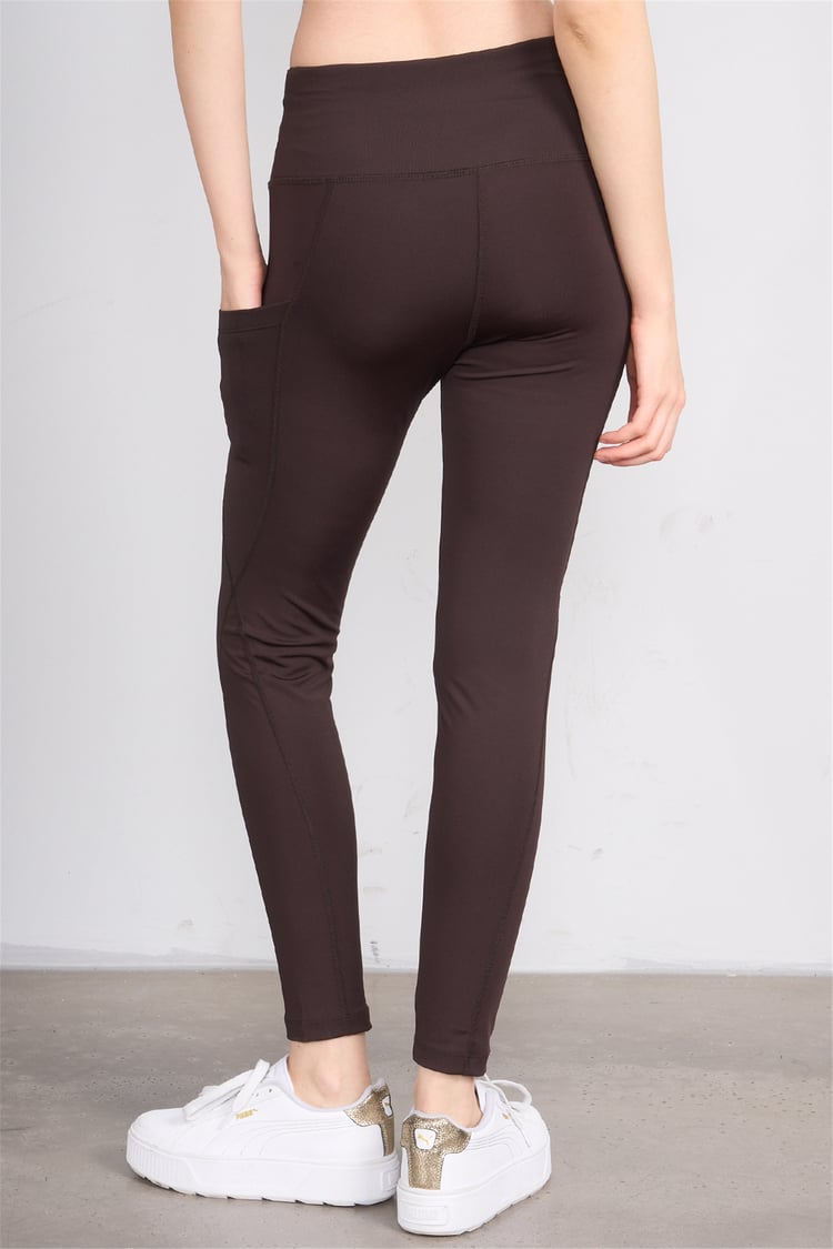 Jeneric Y26 21206 Kahverengı Kadın Log Dikişlı Tayt S-Xl