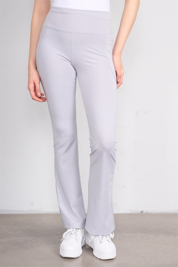 Jeneric Y26 21364 Açık Gri Kadın Dar Paca Tayt S-Xl
