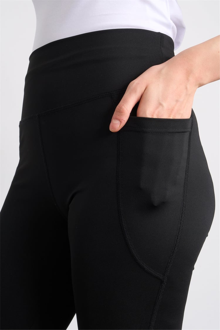 Jeneric Y26 Siyah Kadın İspanyol Tayt S-Xl
