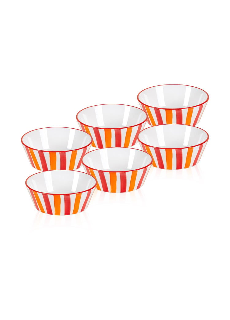 Joy Çorba Kasesi 6lı Set Kırmızı 14 cm