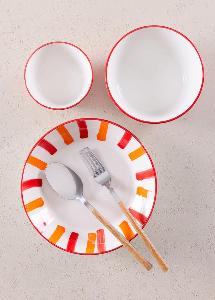 Joy Yemek Tabağı 6lı Set Kırmızı 20 cm