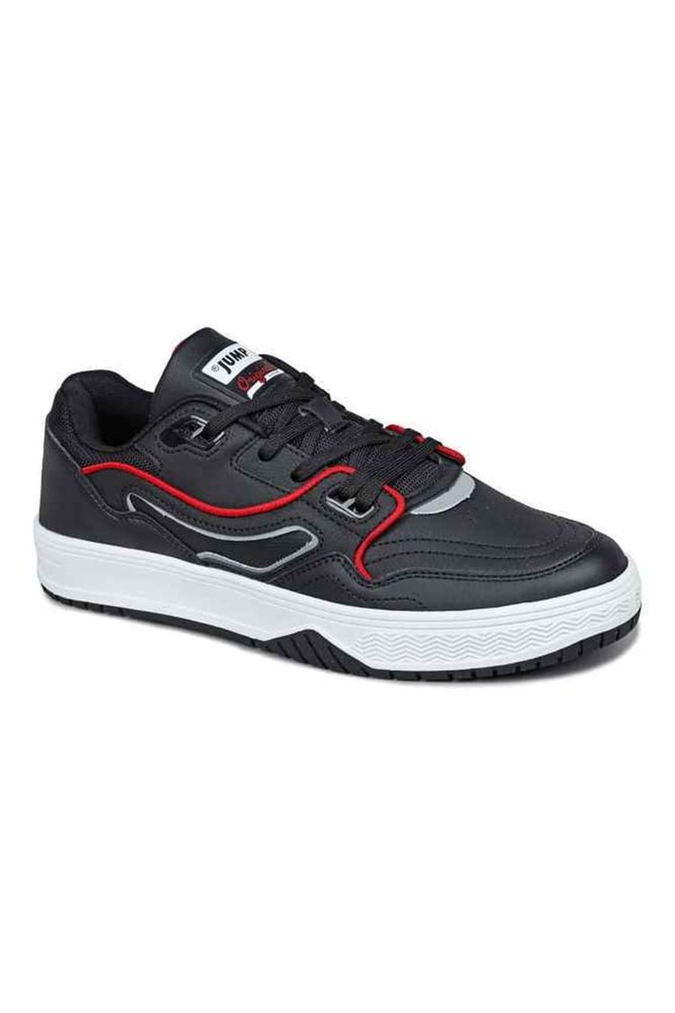 Jump Ja228520121Gt Siyah Beyaz Kırmızı Grs Havuz Taban Sneaker Ayakkabı