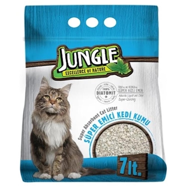 Jungle 7Lt Kedı Kumu Dıatomıt Süper Emıcı