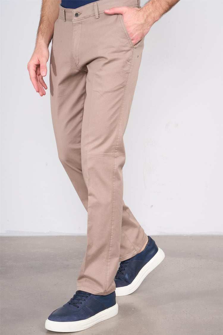 Kagi Bej Erkek Porto Keten Pantolon