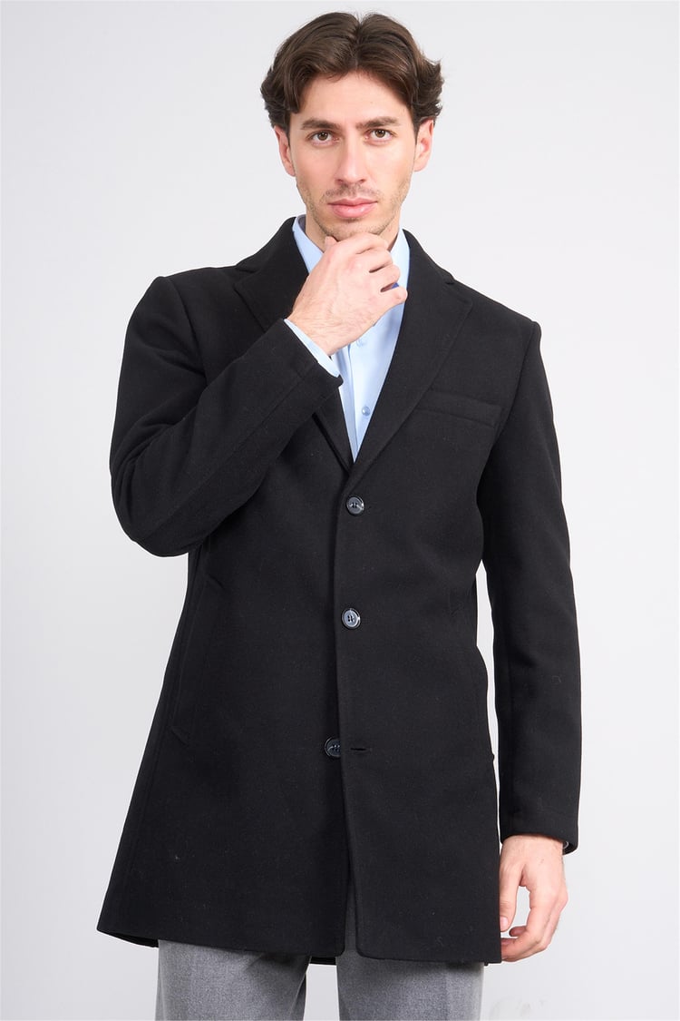 Kagı K26 2508 Siyah Erkek Mono Yaka Kase Kaban