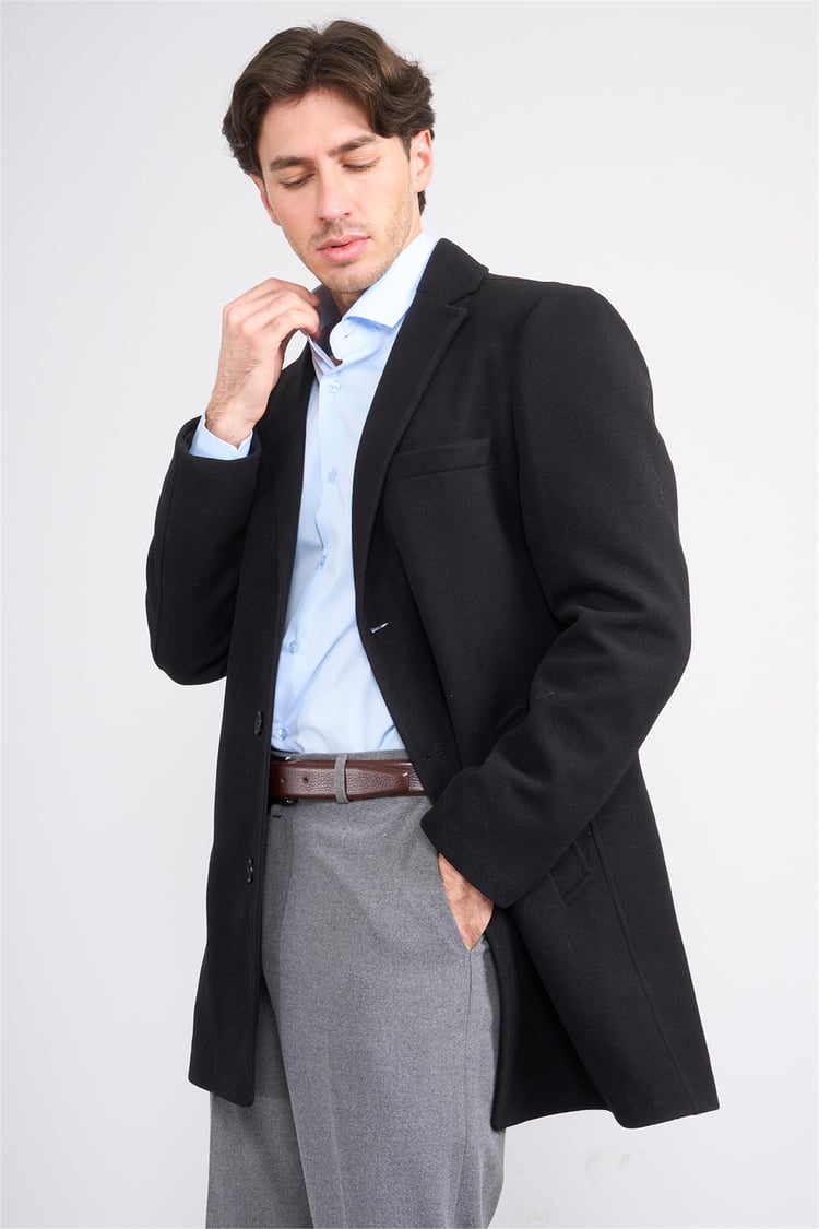 Kagı K26 2508 Siyah Erkek Mono Yaka Kase Kaban