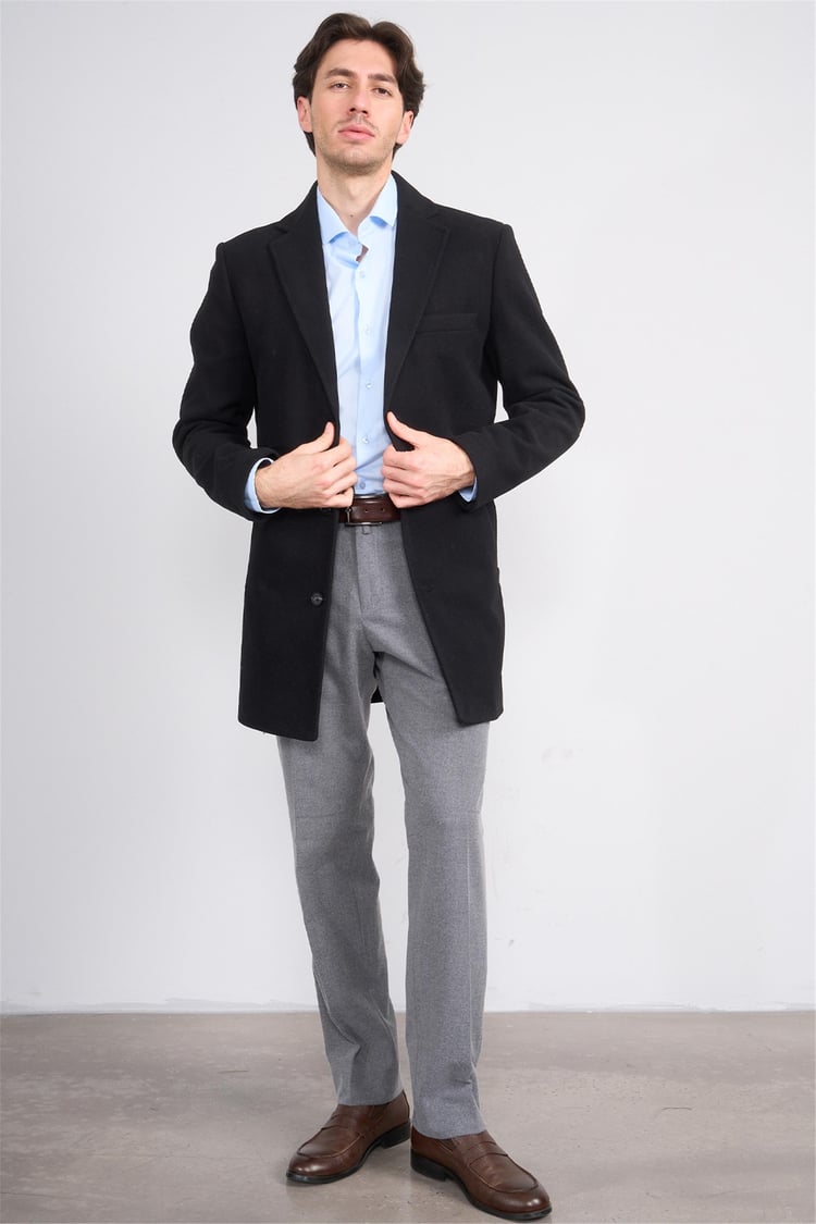 Kagı K26 2508 Siyah Erkek Mono Yaka Kase Kaban