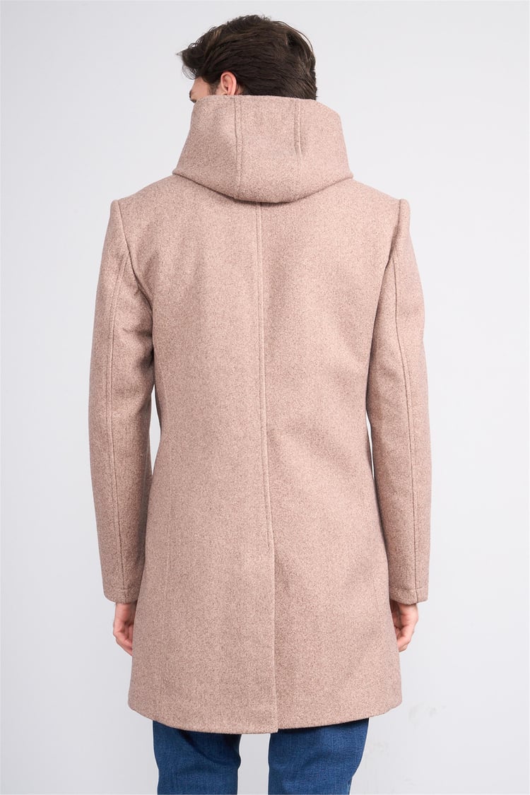 Kagı K26 2509 Vizon Erkek Kapusonlu Kase Kaban