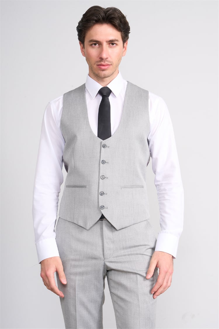 Kagi Vizon Erkek Pamuk Polyester Parma Yelekli Takım
