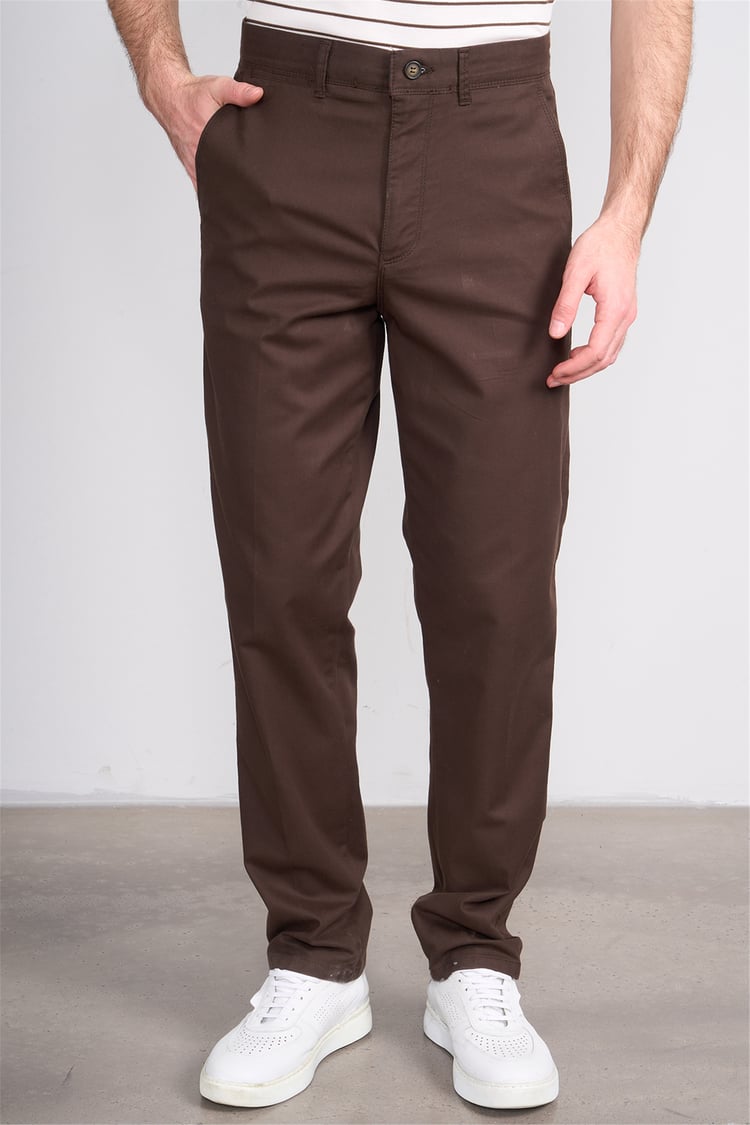 Kagi Y26 Cordoba Keten Pantolon Kahverengi