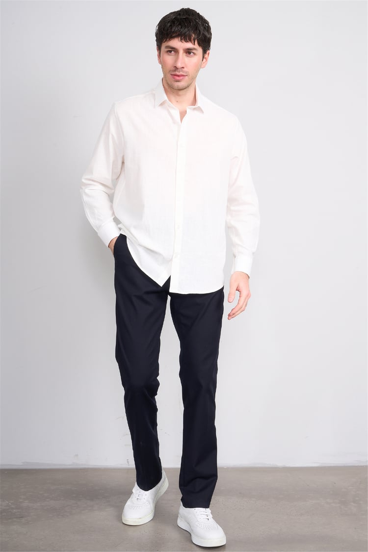 Kagi Y26 Cordoba Keten Pantolon Lacivert