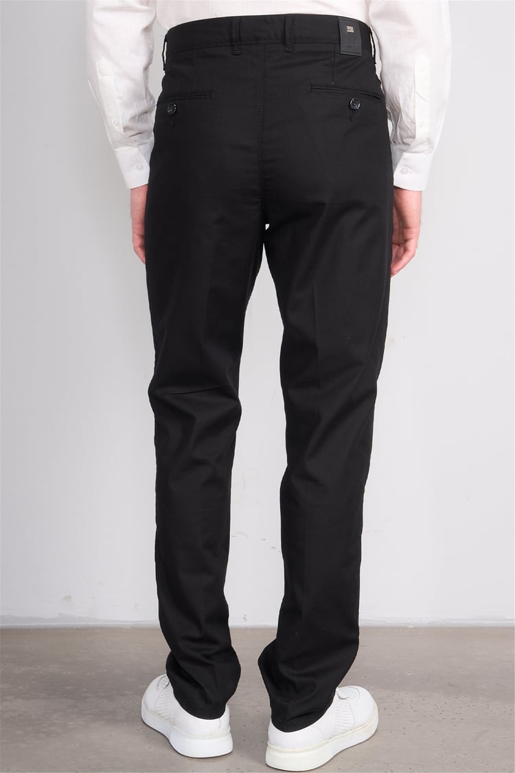 Kagi Y26 Cordoba Keten Pantolon Siyah