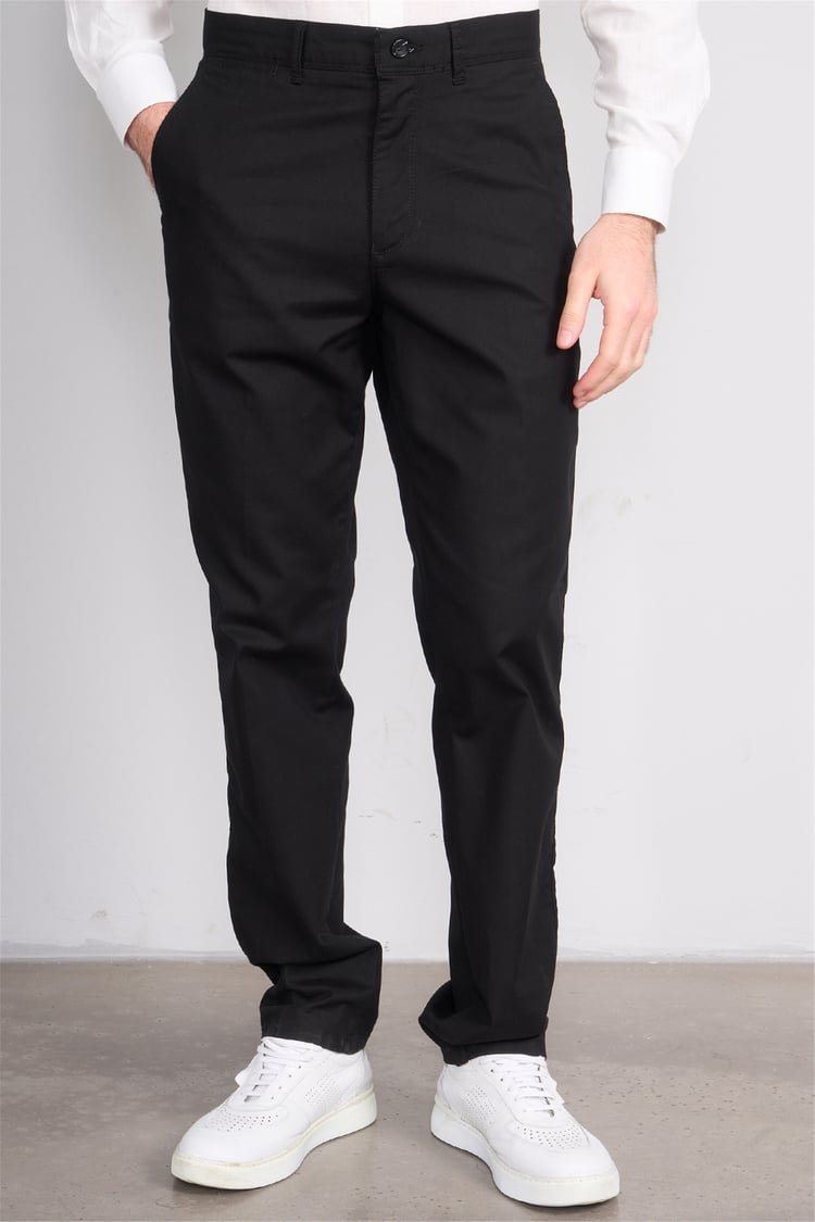 Kagi Y26 Cordoba Keten Pantolon Siyah