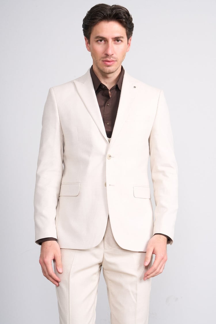 Kagi Y26 Monza Slim Fit Yelekli Takım Elbise Bej