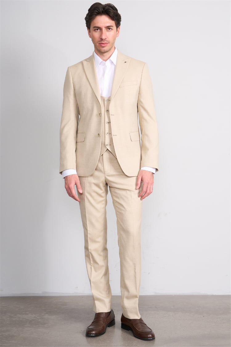 Kagi Y26 Ramırez Slim Fit Yelekli Takım Elbise Vizon