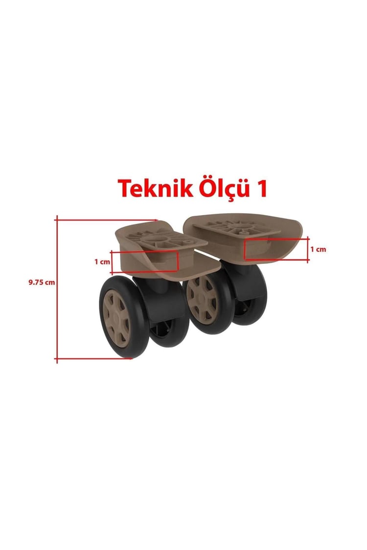 Keo-Plus KEO 10176 PP Valiz Tekerleği Sağ ve Sol Yeşil Renk