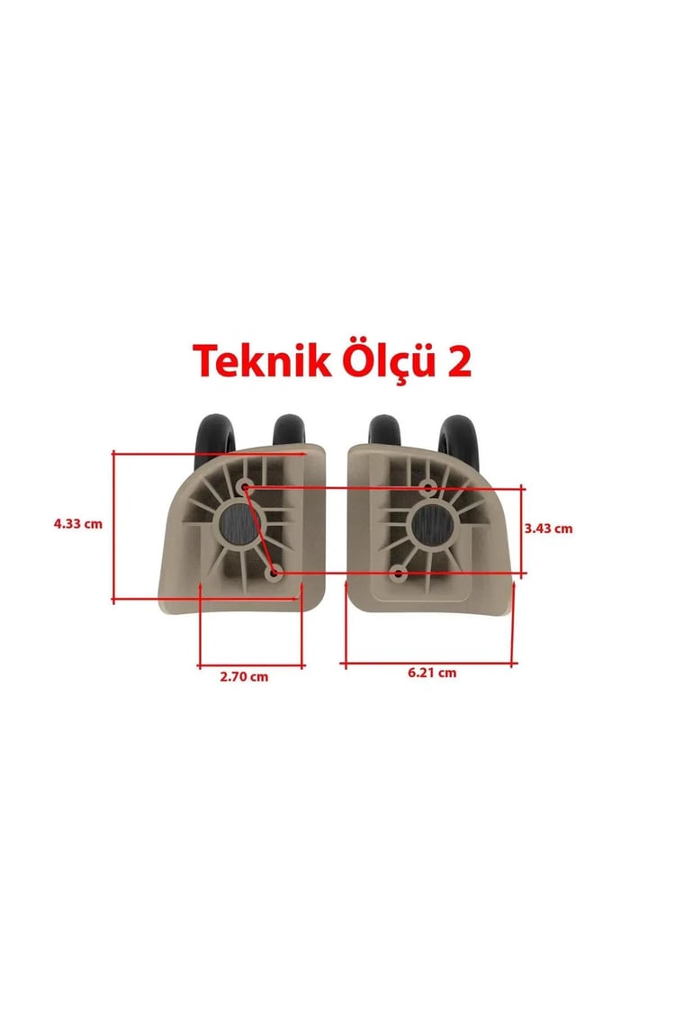 Keo-Plus KEO 10176 PP Valiz Tekerleği Sağ ve Sol Yeşil Renk