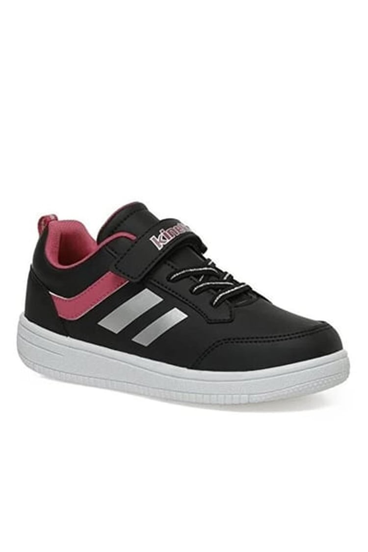 Kinetix Luna 3Pr Siyah Fuşya Gümüş Filet Kız Çocuk Sneaker Ayakkabı