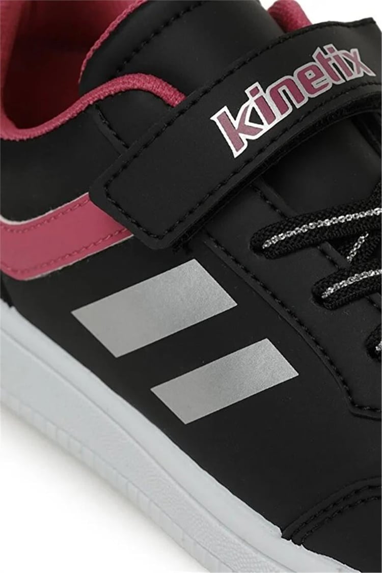 Kinetix Luna 3Pr Siyah Fusya Gumus Filet Kız Çocuk Sneaker Ayakkabı