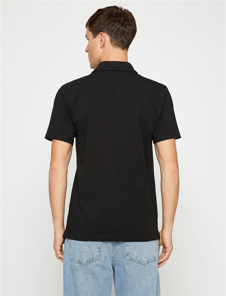 Koton 3SAM10017MK Siyah 999 Pamuk Jersey T-Shirt